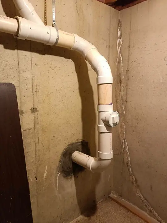Basement Drainage Pvc Drain Stack Cleanout Elgin Il